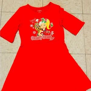 Nickelodeon Bright Red Kids Dress with Festive Graphic